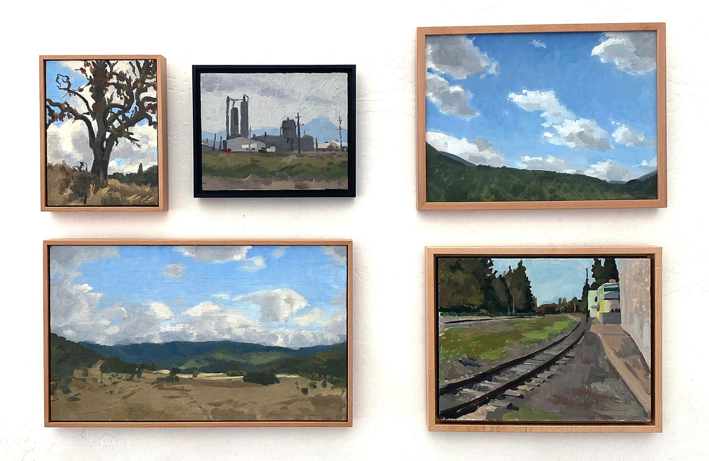 Cumulus Clouds at Mount Washington Auto Road: Original Oil Painting Plein Air Landscape