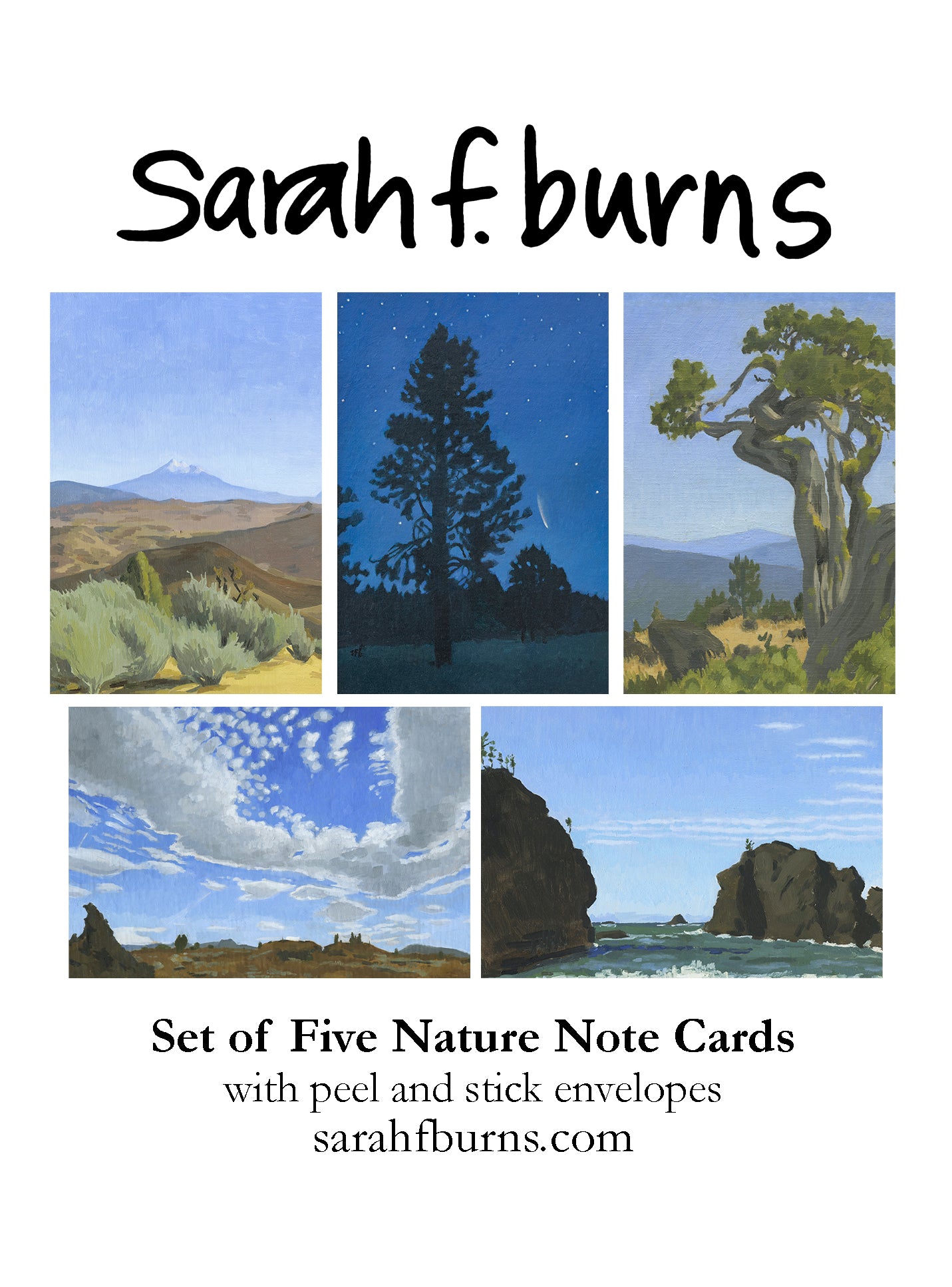 Natural Places in Southern Oregon and Northern California Note Cards - Assorted Group of 5